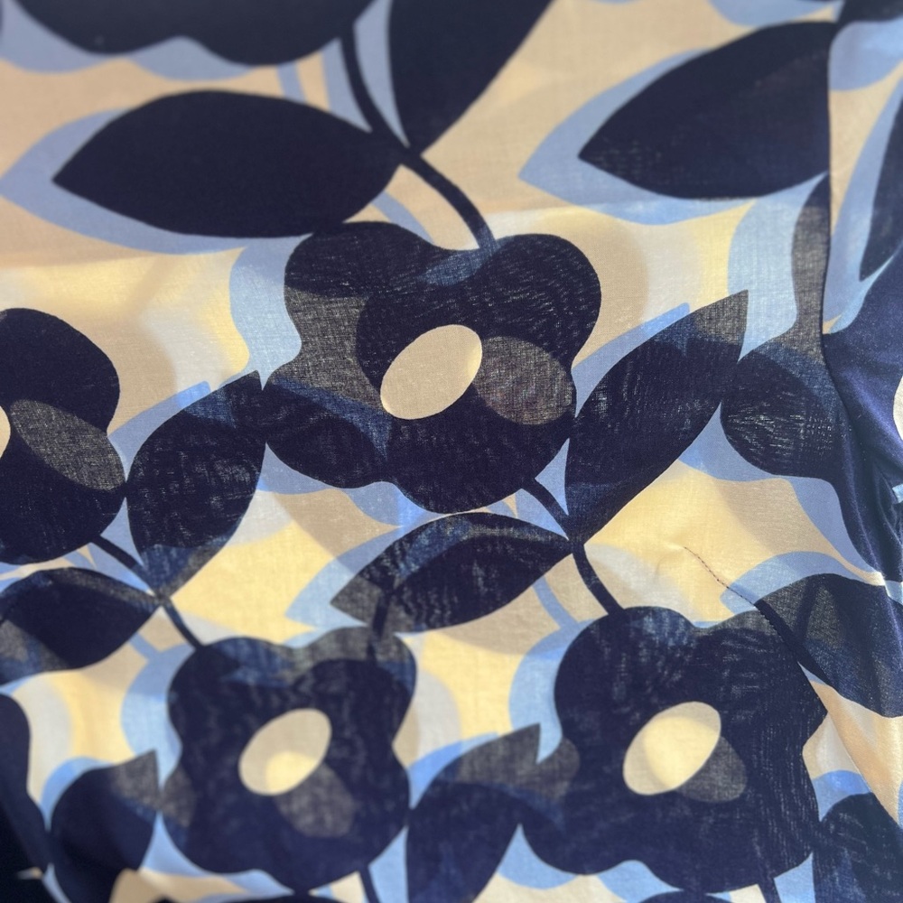 H&M Navy & Light Blue Floral Boatneck Top - Picture 3 of 6